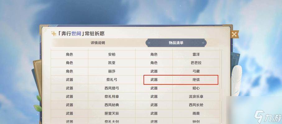 原神绝弦属性详解