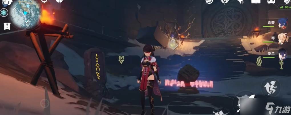 原神雪山里那个石门怎么开