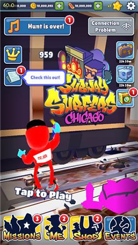 地铁跑酷花扇定制版本宣传图