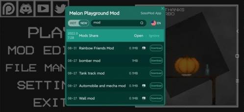 甜瓜游乐场内置mod菜单宣传图