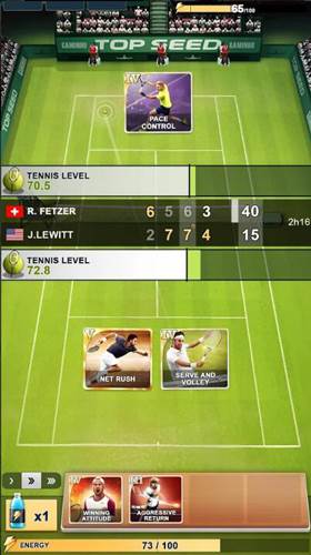 网球种子选手游戏特色