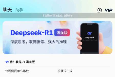 AI R1联网满血版