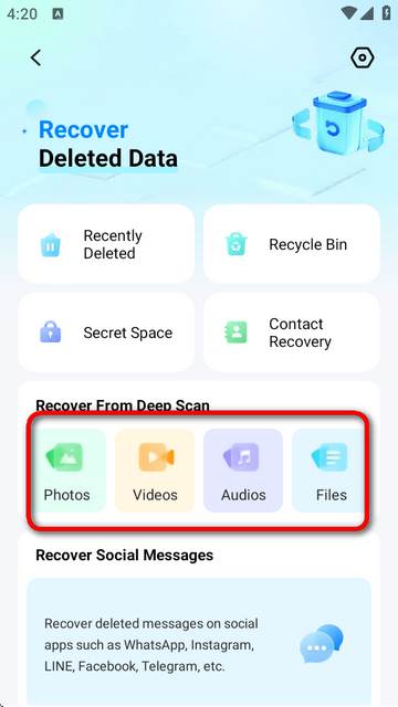 Dr.Fone数据恢复手机版