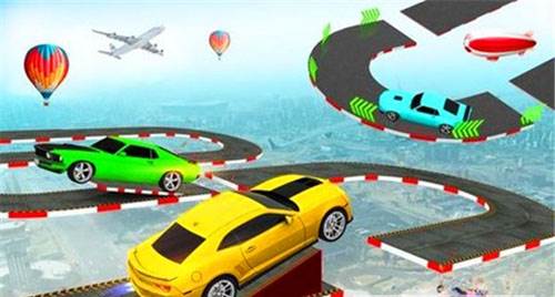 坡道汽车特技冒险图片