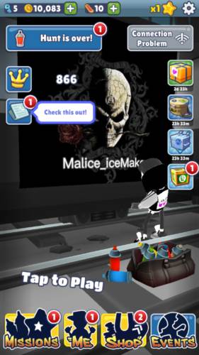 地铁跑酷果茶天天开心版本宣传图