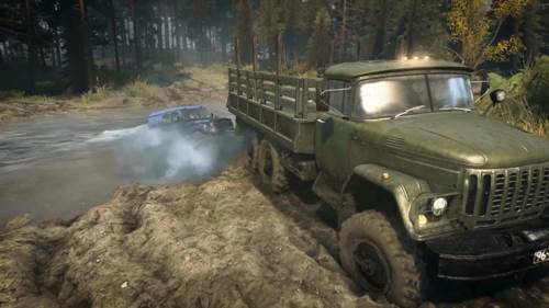 旋转轮胎泥泞奔驰宣传图