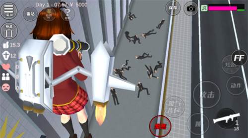 樱花校园模拟器如何获得火箭筒8