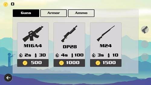 火柴人枪械对决无限金币版游戏特色