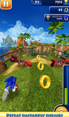 索尼克冲刺游戏截图1