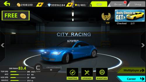 城市飞车无限钻石999999版宣传图