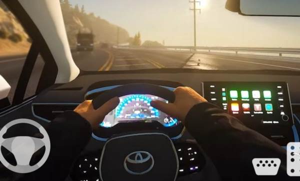 丰田汽车花冠驾驶宣传图