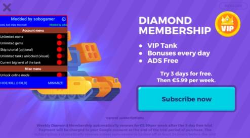 tankstars内置修改器版宣传图